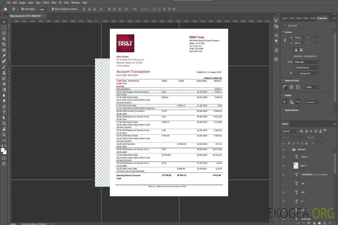 Banque américaine BB&T Corp template